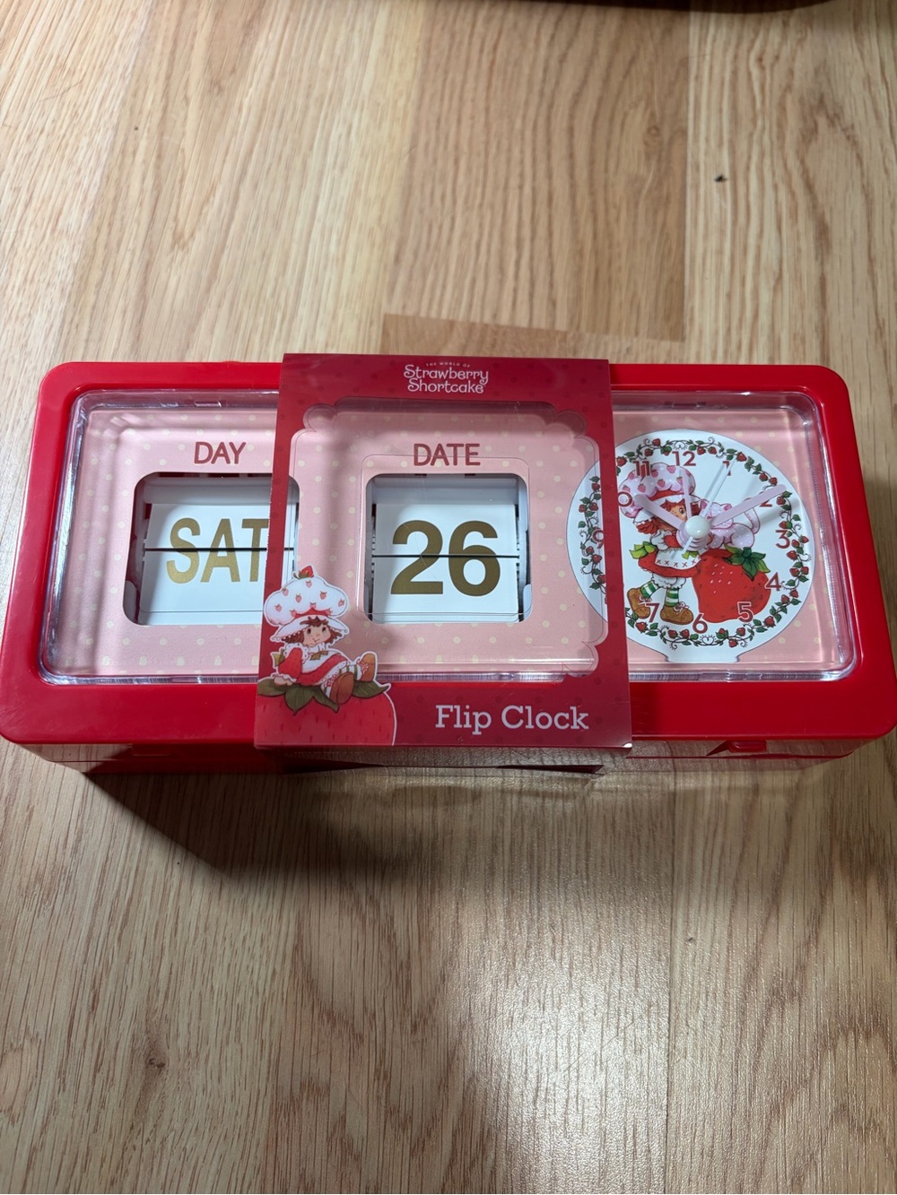 Strawberry Shortcake Retro Flip Clock New